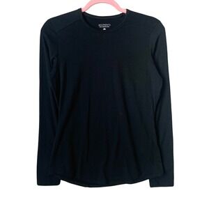 Segments Top Womens Small Black 100% Merino Wool Long Sleeve Base Layer Stretch